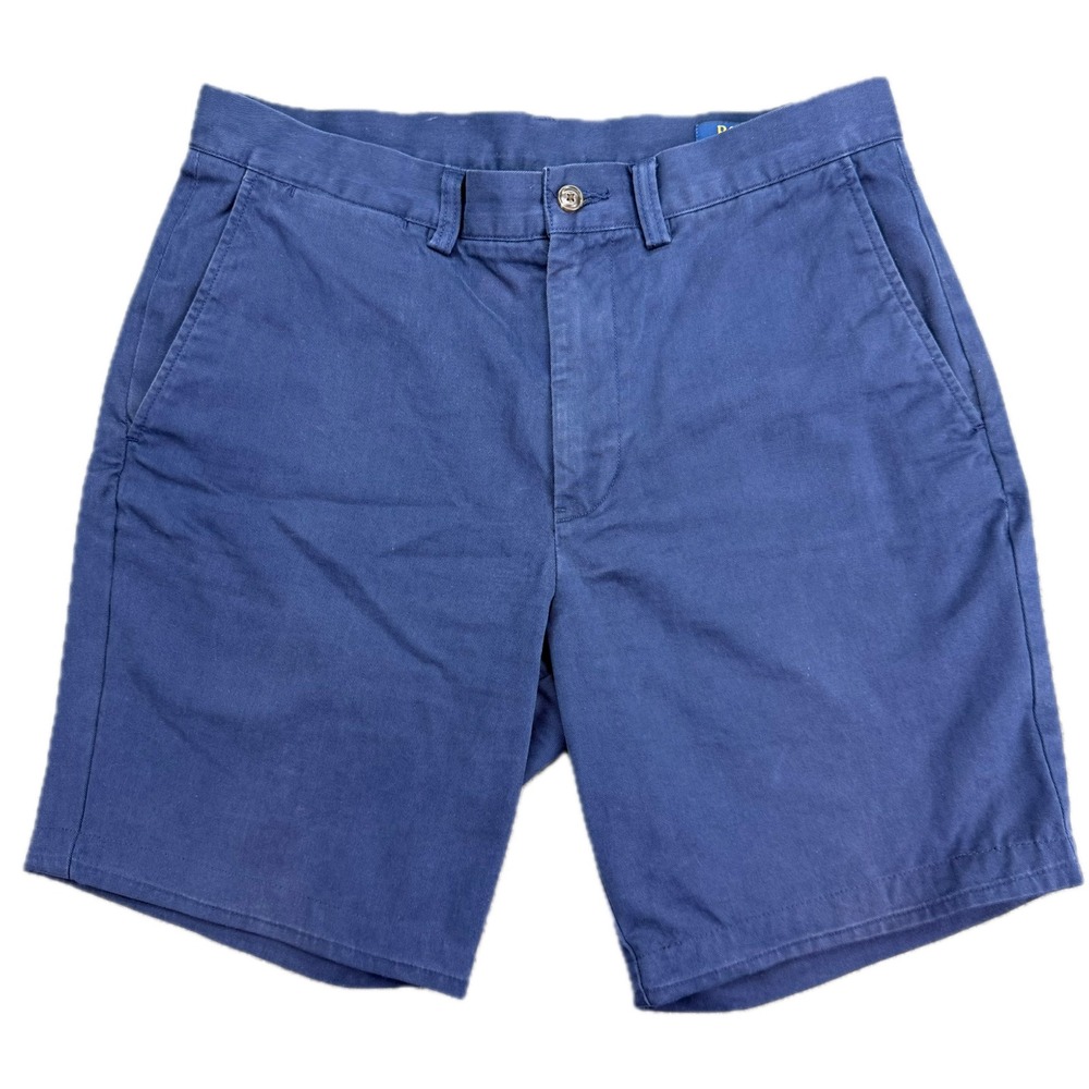 Polo Ralph Lauren Shorts Mens 31 Blue Chino Twill Flat Front Casual Classic‎